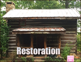 Historic Log Cabin Restoration  Bullock, North Carolina
